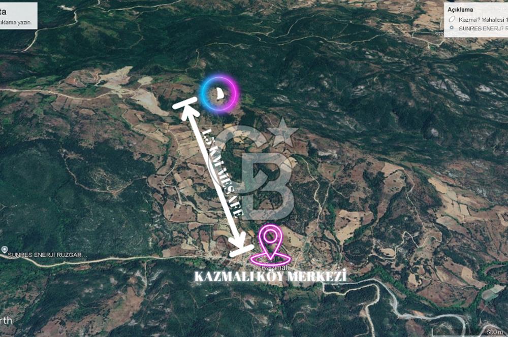 BİGA KAZMALI KÖYÜNDE TARIMA ELVERİŞLİ SATILIK TARLA 