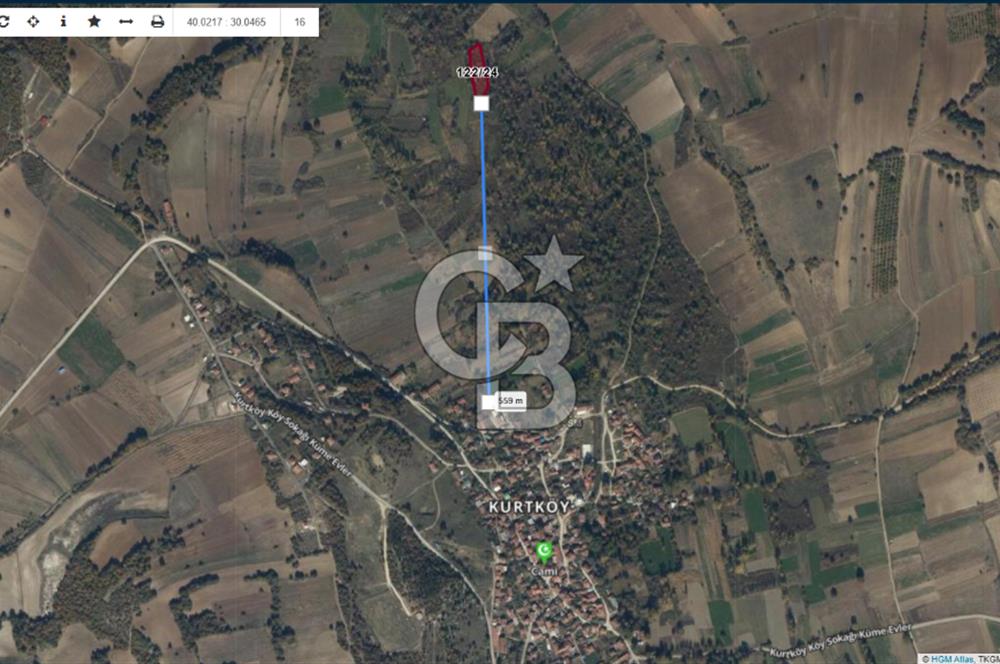 BİLECİK MERKEZ KURTKÖY'DE SATILIK TARLA-2248 M2