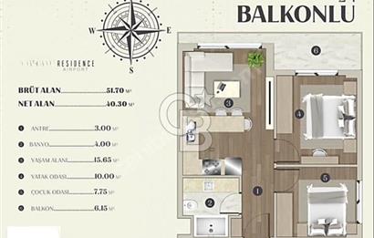 Torbalı Ayrancılar İnönü Mah. Satılık 2+1 amerikan mutfak daire