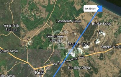 Çanakkale Biga Kanibey’de 982m2 Müstakil Tapulu Satılık Arsa