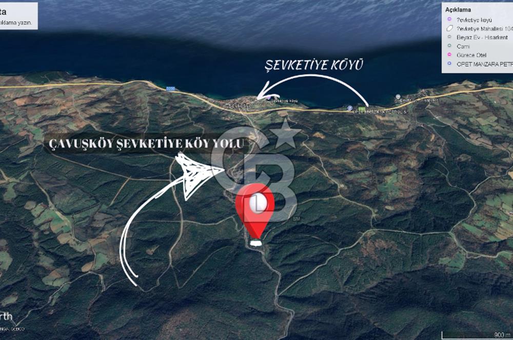 LAPSEKİ ŞEVKETİYE DE SATILIK TARLA 