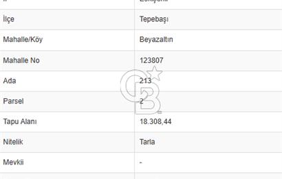 CB CITY'DEN ESKİŞEHİR TEPEBAŞI BEYAZALTIN MAHALLESİNDE 18.308 M²