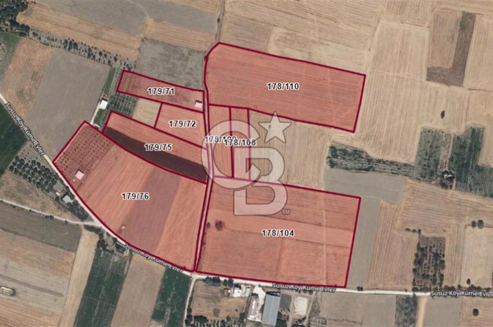 BURDUR BUCAK SUSUZ DA YOLA CEPHE 3.655 M2 SATILIK TARLA