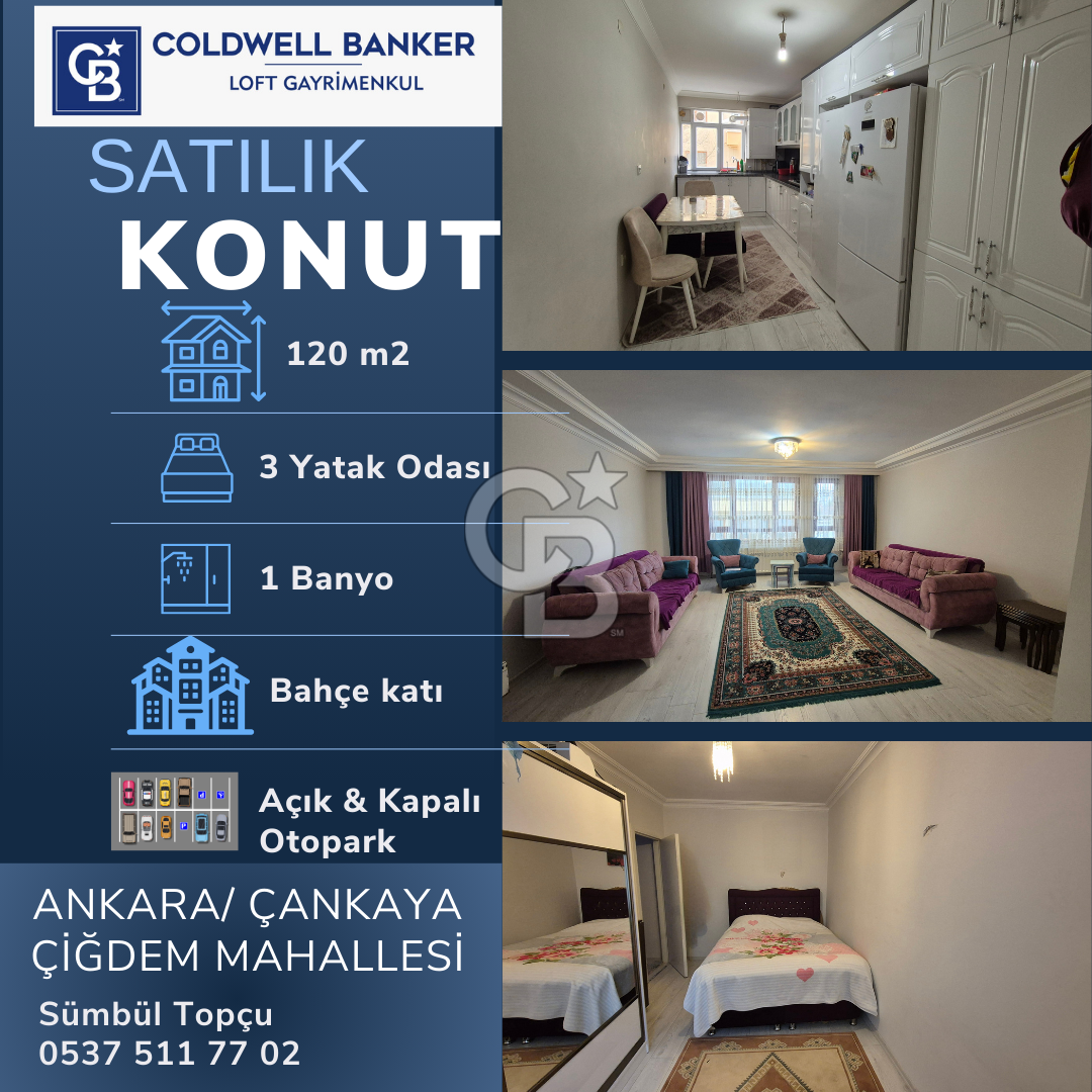 Çiğdem Mahallesi'nde Yapılı, 3+1 Satılık Daire