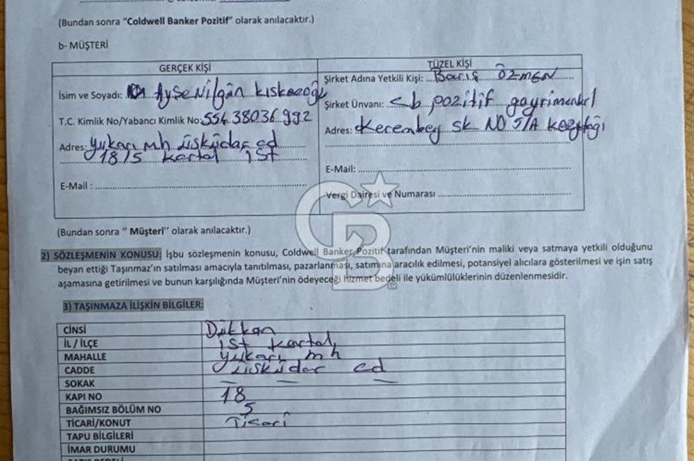 Kartal Üsküdar caddesi satılık dükkan