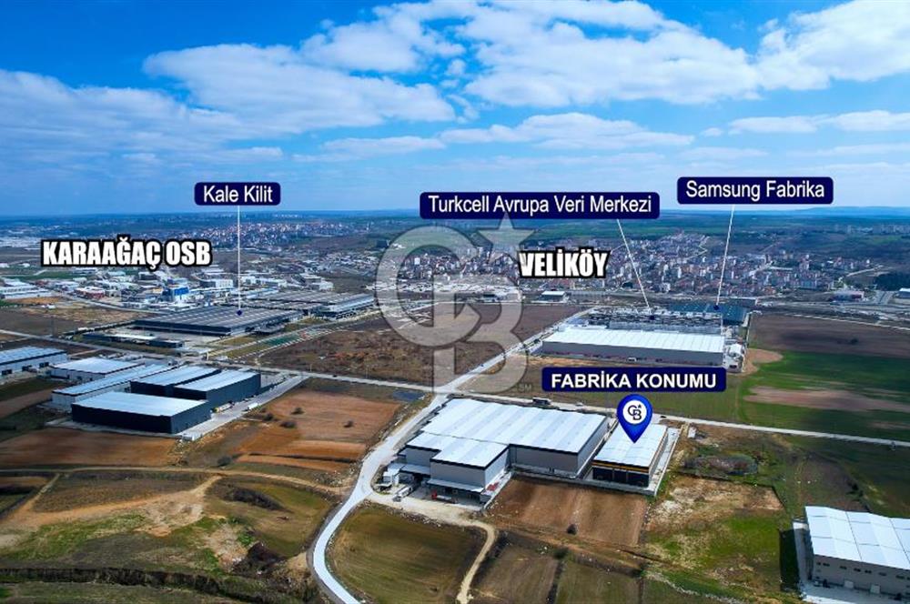 Tekirdağ Kapaklı'da 4.000m² Düz Giriş H:12mt Kiralık Depo