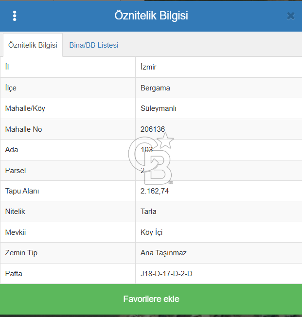 İZMİR BERGAMA OVACIK (SÜLEYMANLI MH.)SATILIK İMARLI ARSA