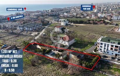 KUMBURGAZ'DA İÇİNDE MÜSTAKİL HAVUZLU VİLLALI 1.251M² NET ARSA