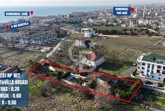 KUMBURGAZ'DA İÇİNDE MÜSTAKİL HAVUZLU VİLLALI 1.251M² NET ARSA