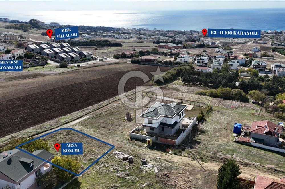 BÜYÜKÇEKMECE KUMBURGAZ 501M² RUHSATLI DENİZ MANZARALI ARSA