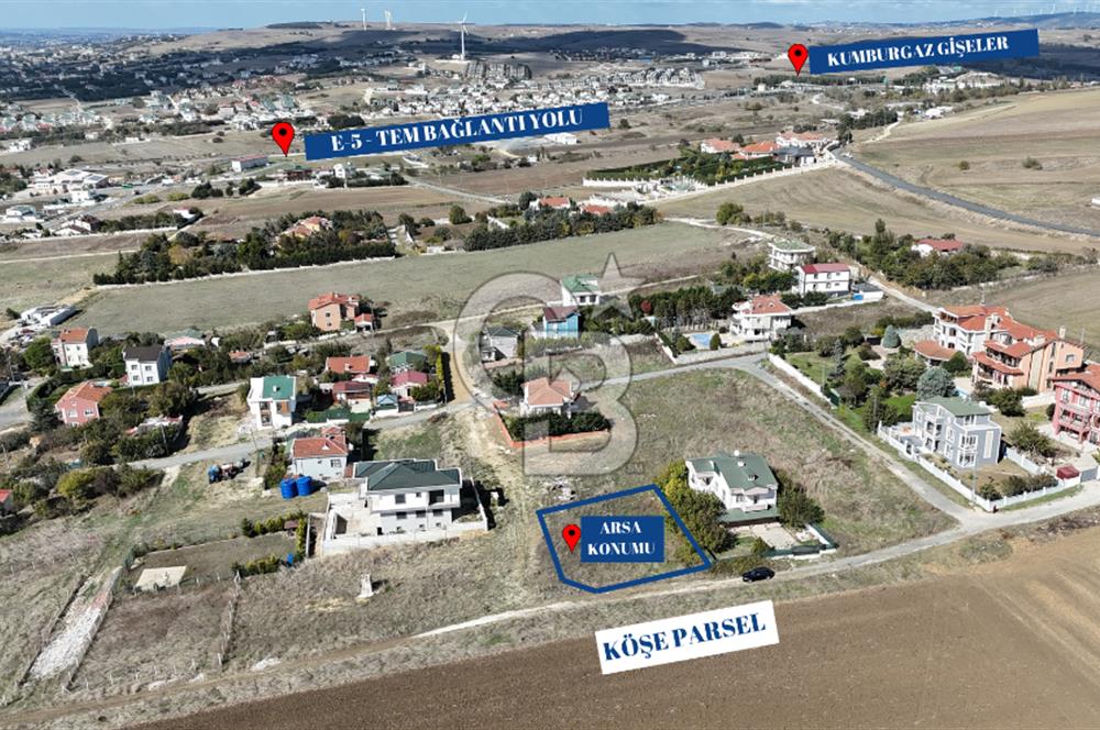 BÜYÜKÇEKMECE KUMBURGAZ 501M² RUHSATLI DENİZ MANZARALI ARSA
