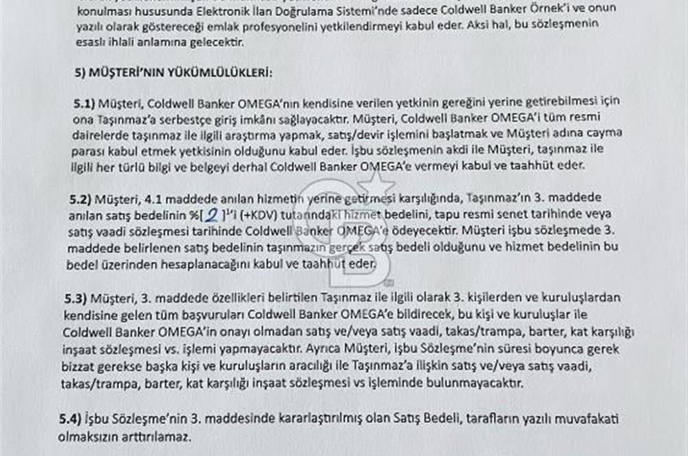 COLDWELL BANKER OMEGA'DAN SATILIK 3+1 FIRSAT DAİRE MTR YAPI