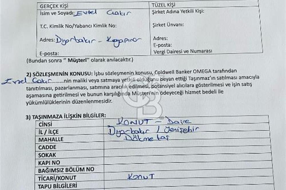 COLDWELL BANKER OMEGA'DAN SATILIK 3+1 FIRSAT DAİRE MTR YAPI
