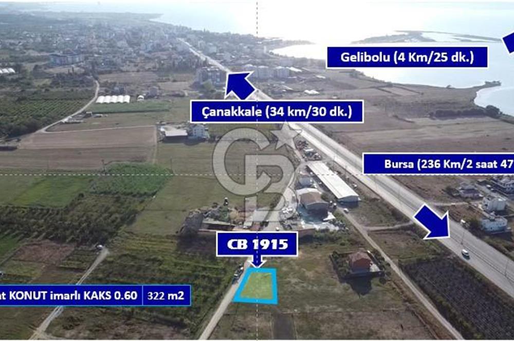 ÇANAKKALE LAPSEKİ ÇARDAK DENİZE 400 M. EŞSİZ KONUMDA İMARLI ARSA