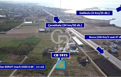 ÇANAKKALE LAPSEKİ ÇARDAK DENİZE 400 M. EŞSİZ KONUMDA İMARLI ARSA