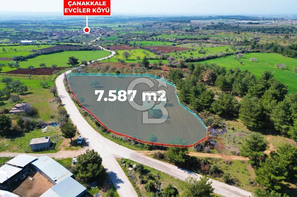 ÇANAKKALE CİVLER KÖYÜ BAĞ EVİ YAPIMINA UYGUN SATILIK ARAZİ