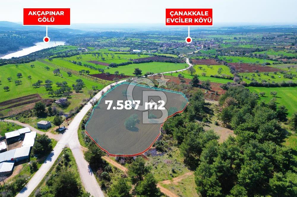 ÇANAKKALE CİVLER KÖYÜ BAĞ EVİ YAPIMINA UYGUN SATILIK ARAZİ