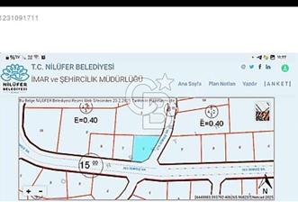 CB CLASS BURSA 562 M2 NİLÜFER YAYLACIK'TA VİLLA İMARLI ARSA