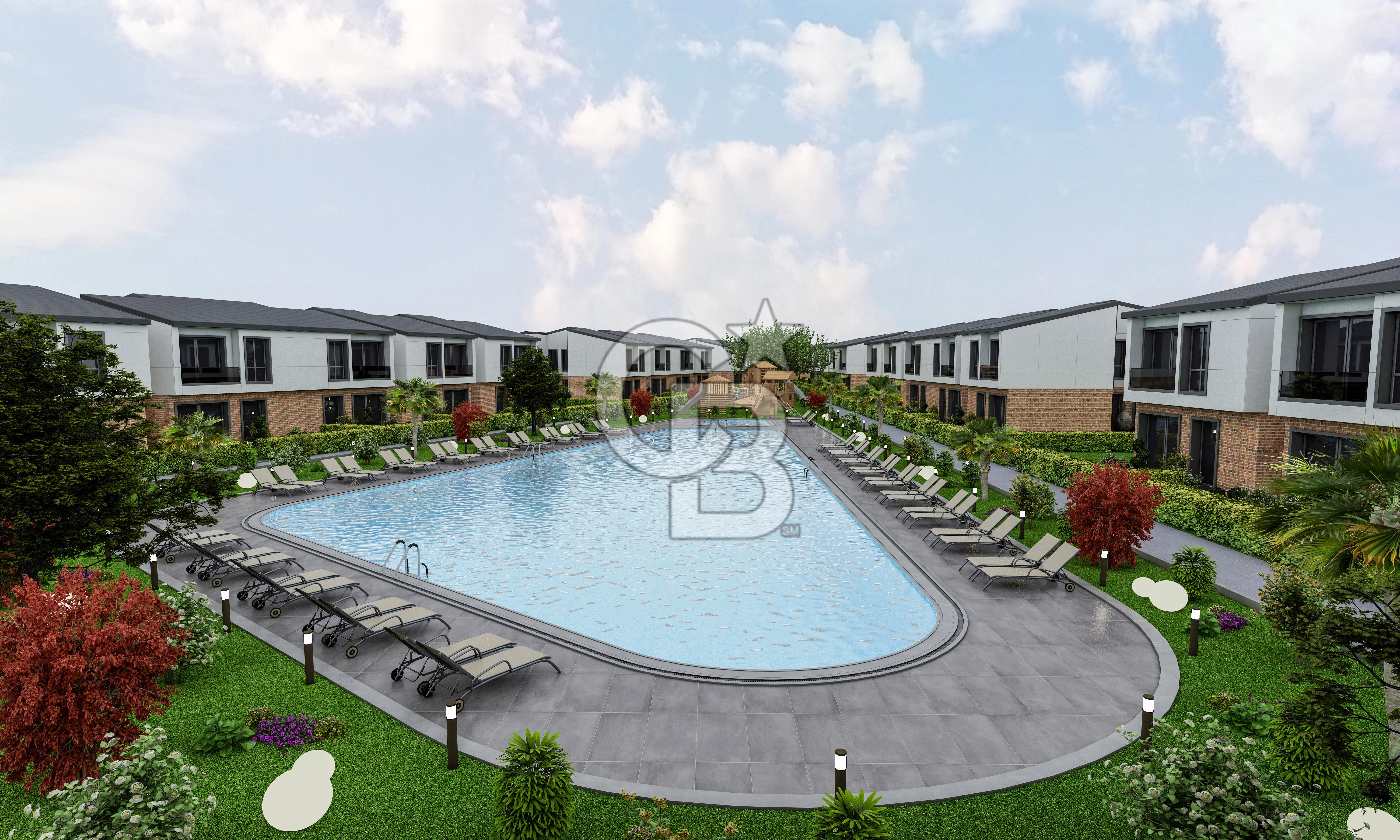 ÇANAKKALE DARDANOS AVLU VİLLALARI PROJESİNDE SATILIK GENİŞ VİLLA