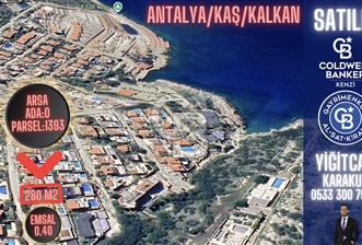 KAŞ KALKAN’DA DENİZE 200 M. MESAFEDE DENİZ MANZARALI EMSALSİZ 0.40 ARSA