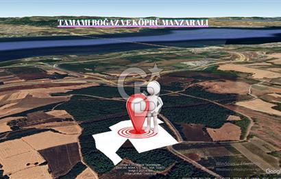 ÇANAKKALE LAPSEKİ’DE BOĞAZ VE KÖPRÜ MANZARALI SATILIK ARAZİ