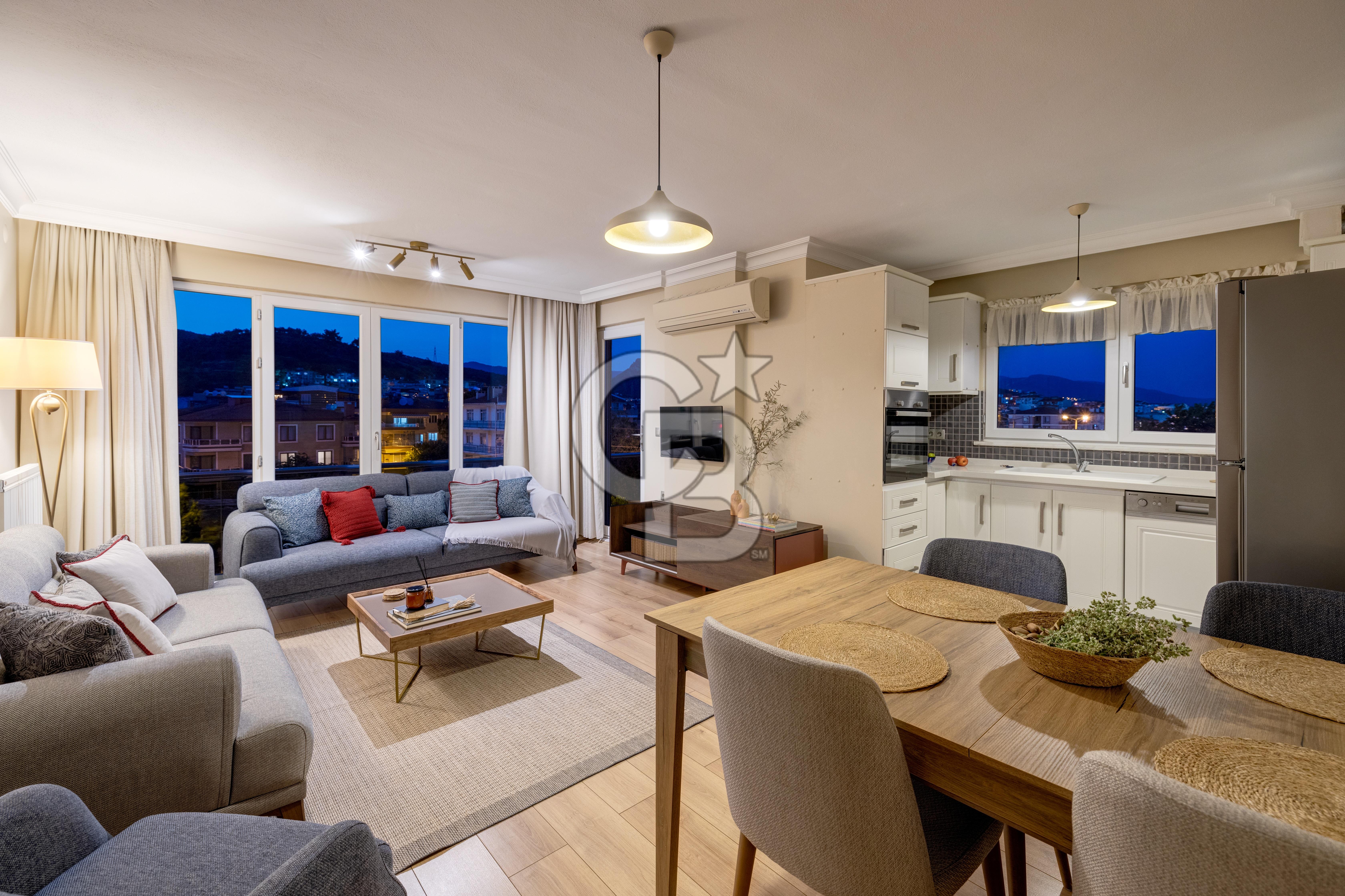 EGE'NİN İNCİSİ Küçükkuyu’da Sezonluk Kiralık Lüks 2+1 Daire – Full Eşyalı & Klimalı