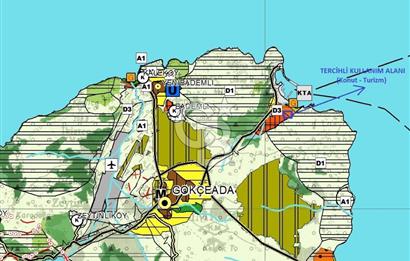 Gökçeada Kuzulimanında 4730 m2 Satılık Turizm İmarlı Arsa