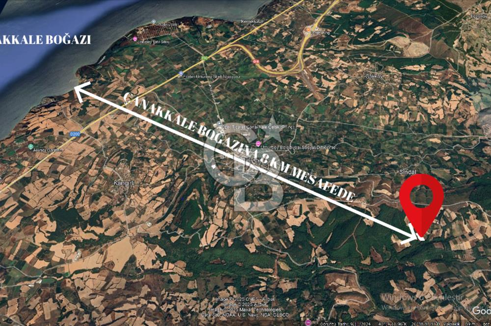 ÇANAKKALE LAPSEKİ BEYBAŞ KÖYÜNDE SATILIK ARAZİ 