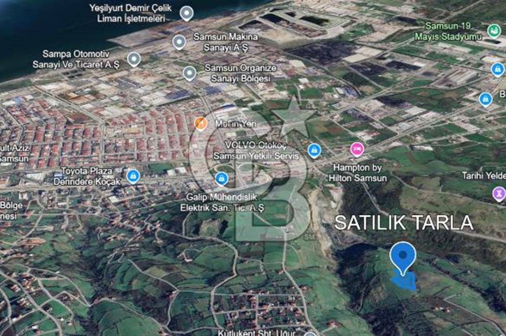TEKKEKÖY KUTLUKENT KARŞIYAKA'DA DENİZ MANZARALI SATILIK TARLA