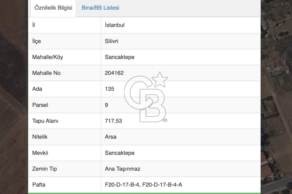 SİLİVRİ ÇANTA BELDESİ'NDE İMARLI 717 M2 MÜSTAKİL ARSA