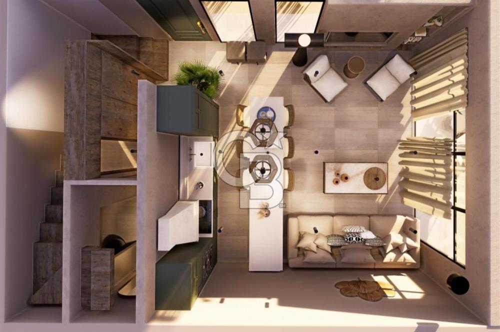Projeden Denize Sıfır 2 Odalı Dubleks Satılık Villa CB-PH