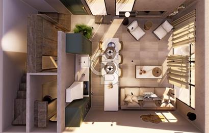 Projeden Denize Sıfır 2 Odalı Dubleks Satılık Villa CB-PH