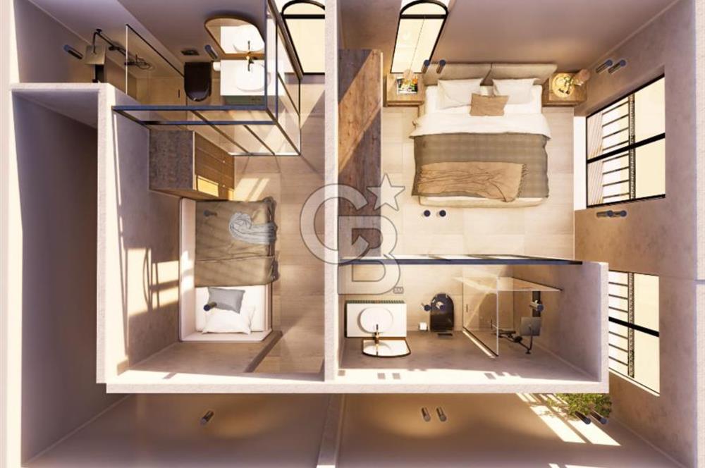 Projeden Denize Sıfır 2 Odalı Dubleks Satılık Villa CB-PH