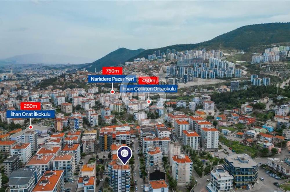 Narlıdere’de Otoparklı 3 Cepheli Satılık Konut CB-PH