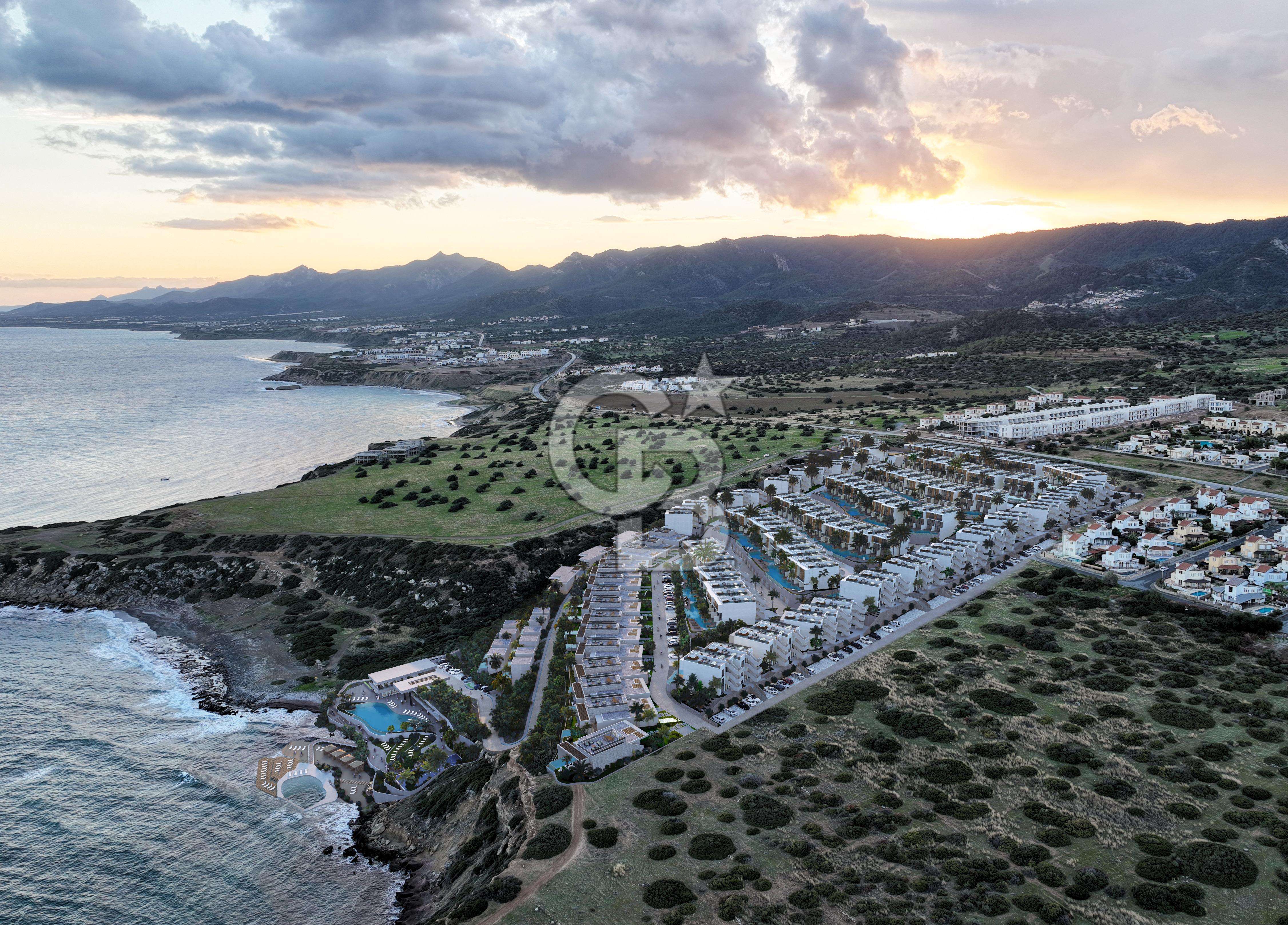 KKTC Girne Esentepe'nin En Lüks Projesinde Site İçerisinde Satılık 1+0 Fırsat Penthouse Stüdyo Daire