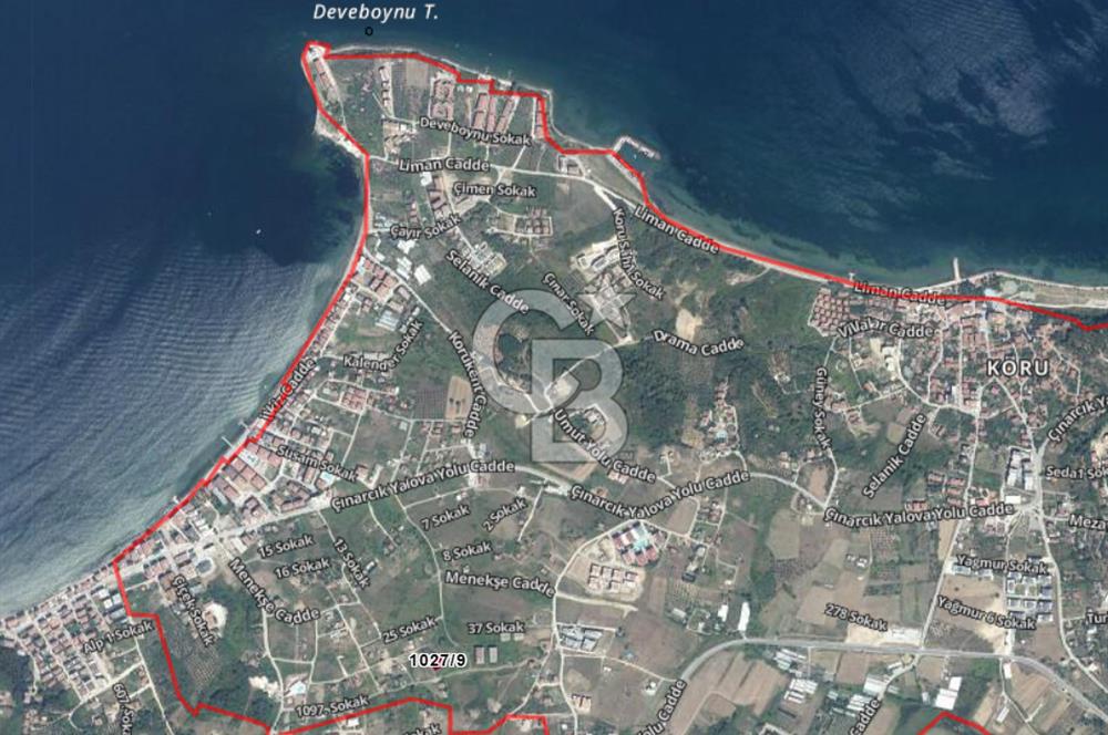 YALOVA ÇINARCIK KORU DENİZ MANZARALI KONUT İMARLI ARSA!. 342 M2