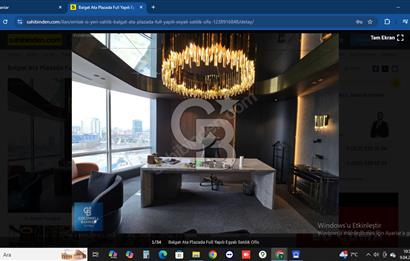 Balgat Ata Plazada Full Yapılı Eşyalı Satılık Ofis