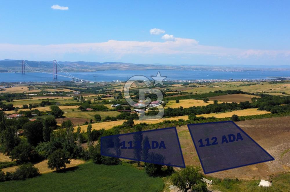 Çanakkale Lapseki Kocaveli'de Panoramik Boğaz ve Köprü Manzaralı 724m² Villa İmarlı Arsa