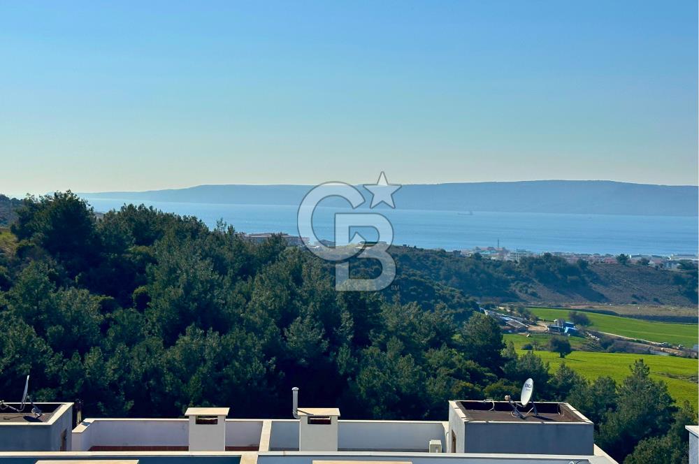 Çanakkalede Panoramik Boğaz Manzaralı Bahçeli 4+1 Tripleks Villa