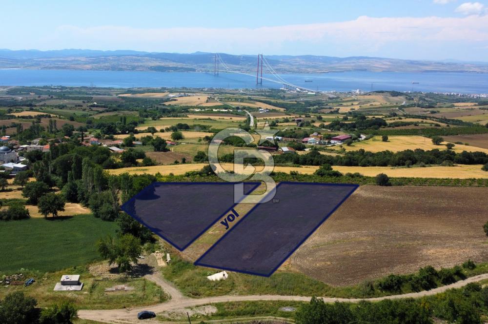 Çanakkale Lapseki Kocaveli'de Panoramik Boğaz ve Köprü Manzaralı 724m² Villa İmarlı Arsa