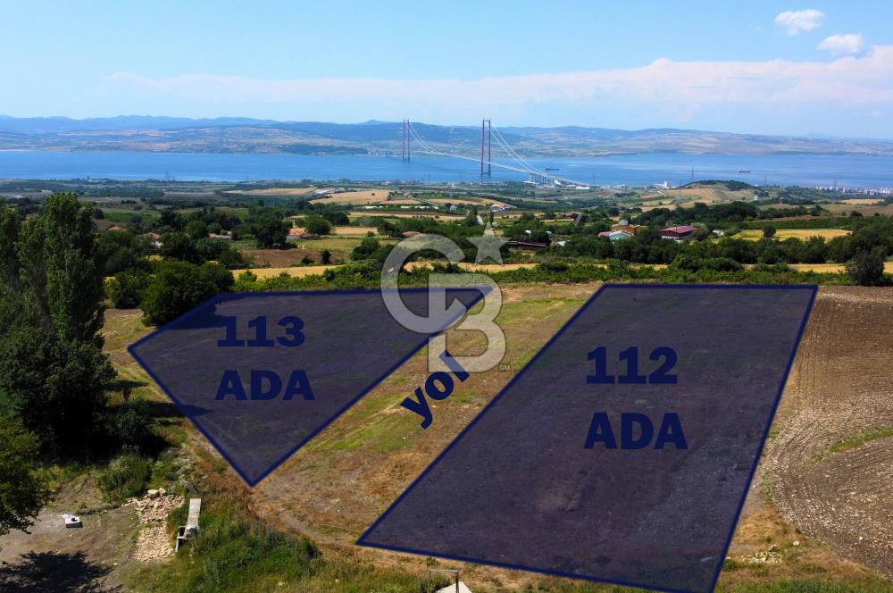 Çanakkale Lapseki Kocaveli'de Panoramik Boğaz ve Köprü Manzaralı 724m² Villa İmarlı Arsa