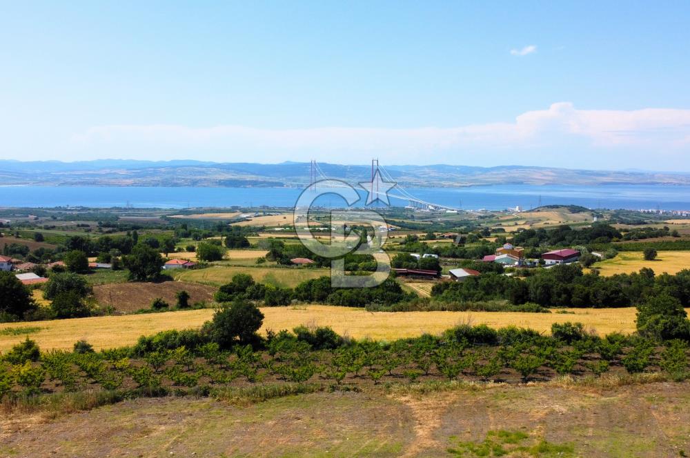 Çanakkale Lapseki Kocaveli'de Panoramik Boğaz ve Köprü Manzaralı 724m² Villa İmarlı Arsa