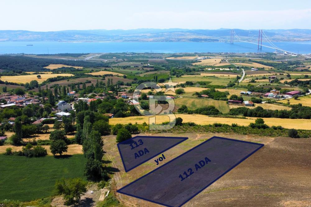Çanakkale Lapseki Kocaveli'de Panoramik Boğaz ve Köprü Manzaralı 724m² Villa İmarlı Arsa