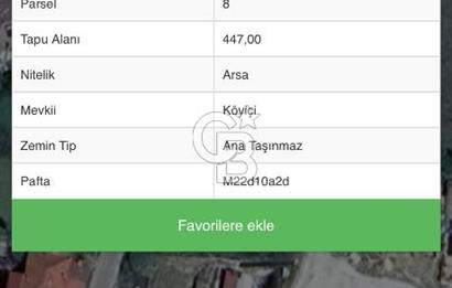 Cankurtaran Mh. Konut İmarlı 447 M² Satılık Arsa B+3 Kat