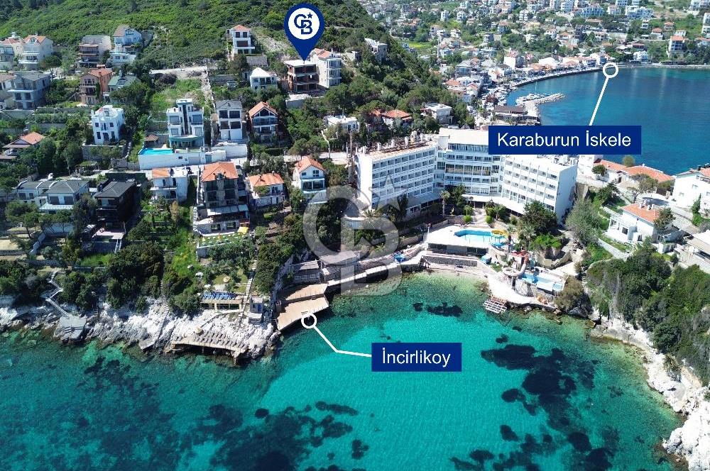 Karaburun İncirlikoy'da 4+1 Deniz Manzaralı Villa