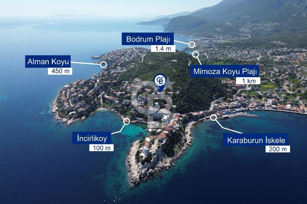 Karaburun İncirlikoy'da 4+1 Deniz Manzaralı Villa