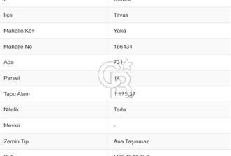 Tavas Yaka'da 1.175 M² Satılık Arazi