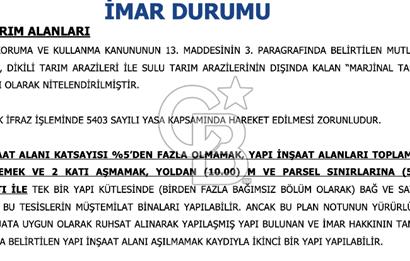 Kocaeli ili, İzmit ilçesi, Biberoğlu Mahallesi'nde, kadastral yola cepheli %5 Diğer Tarım Alanı imarlı (Maks 250 m2 ev yapılabilir) arazi.