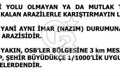 Kocaeli ili, İzmit ilçesi, Biberoğlu Mahallesi'nde, kadastral yola cepheli %5 Diğer Tarım Alanı imarlı (Maks 250 m2 ev yapılabilir) arazi.
