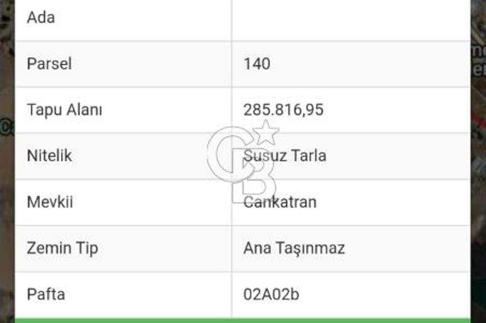 COLDWELL BANKER OMEGA'DAN CANKATRAN'DA FIRSAT SATILIK ARSA